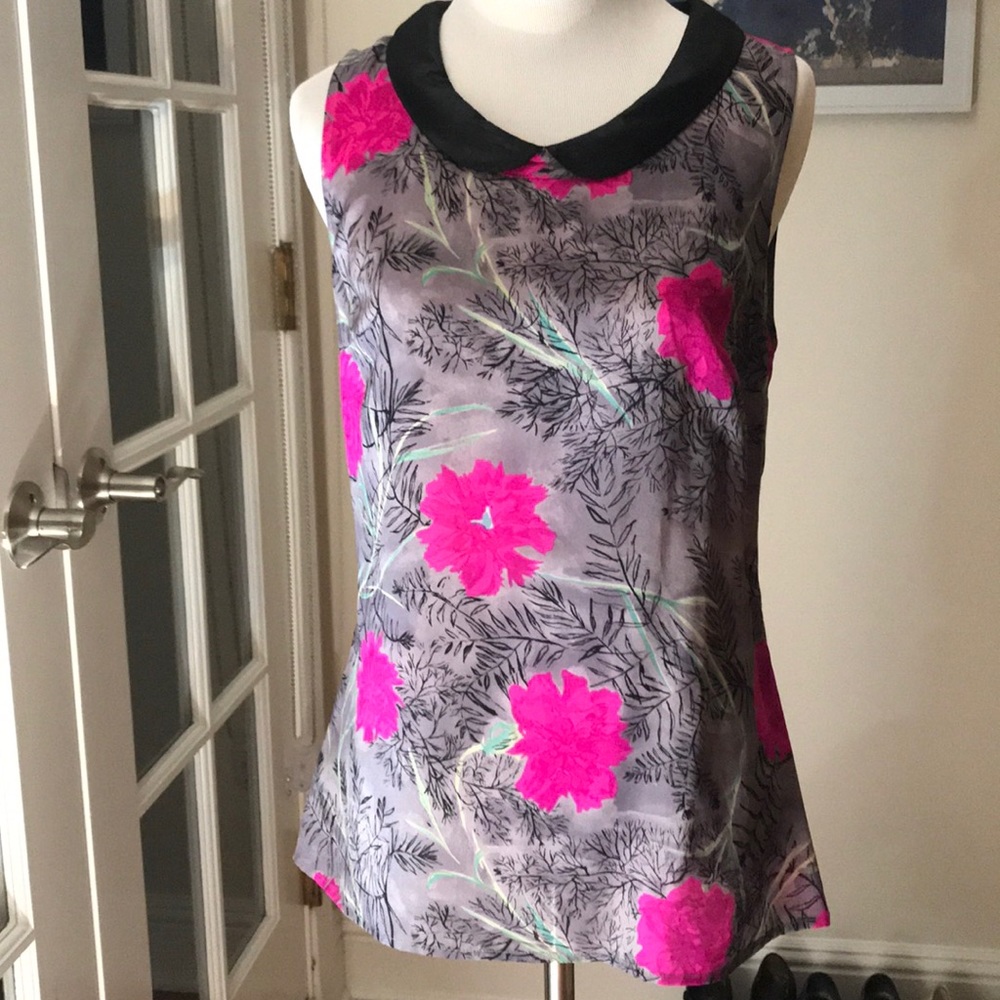 Beautiful floral silk blouse